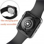 Wholesale Apple Watch Series 6/5/4/SE Hard Full Body Case with Tempered Glass 44MM (Black)